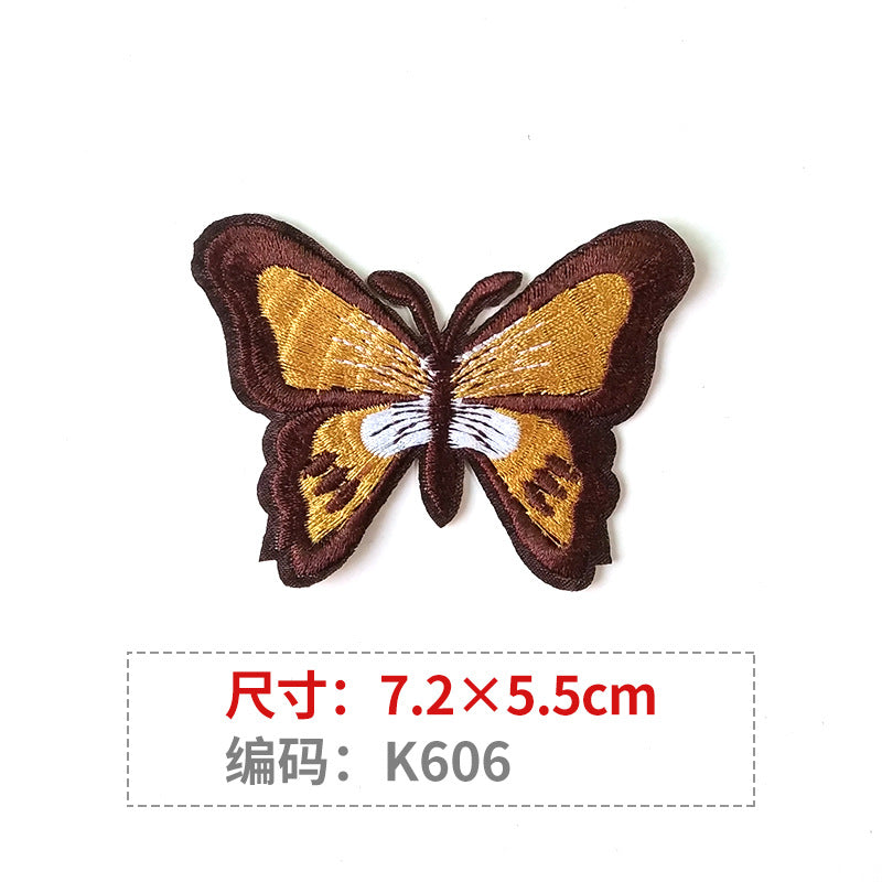 Wholesale Color Embroidered Butterfly Cloth Embroidery Patches